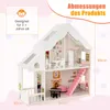 COSTWAY Puppenhaus für 28-36cm Puppen, 2 stöckige Produktbild-Vorschau 6