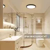 ZMH LED plafoniera nera piatta IP44 22cm bianco caldo 15W Anteprima dell’immagine prodotto 6