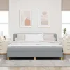 vidaXL Boxspringbett mit Kissen Hellgrau 180 x 200 cm Stoff Produktbild-Vorschau 3