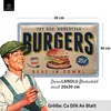 Retro Blechschilder Küche, BURGERS Rezepte, Blechschild Produktbild-Vorschau 3