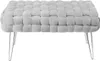 Theo Cleo Moderner Velvet SitzBank, Quadratisch Produktbild-Vorschau 4