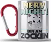 Trendation - Gamer Edelstahl Tasse Karabiner Spruch Gaming Produktbild-Vorschau 1