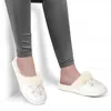 Damen Hausschuhe Leder Schafwolle Weiß Handgenäht Warm Produktbild-Vorschau 4
