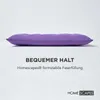 A purple cushion is shown against a white background with text and a logo. Náhled obrázku produktu