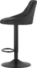 A black bar stool shown from the side against a white background. Voir les images du produit