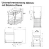 Unterschrankauszug Anthrazit Schrankauszug Bodenschiene Produktbild-Vorschau 2
