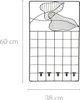 Metalowa tablica krata na notatki, 38 x 60 cm Podgląd zdjęcia produktu 2