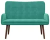 vidaXL 2-Sitzer Sofa Türkis 115 x 61 x 87 cm Samt Produktbild-Vorschau 4