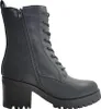 A single black lace-up boot with a thick heel and sole, shown from the side against a white background. Voir les images du produit