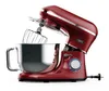 A red stand mixer with a silver bowl and whisk attachment is shown against a white background. Produktbild-Vorschau