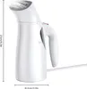 A white handheld garment steamer is shown against a white background. Podgląd zdjęcia produktu
