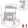 Antar Aluminium leicht faltbar Reise Rollator AT51006 - Produktbild-Vorschau 3