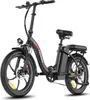 A black electric bicycle with red accents is shown against a white background. Produktbild-Vorschau