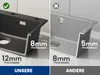 60x45cm Granitspüle Schwarz Küchenspüle Siphon Einbauspüle Produktbild-Vorschau 12