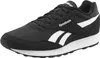A black Reebok sports shoe with white accents is shown from a side angle against a white background. Produktbild-Vorschau