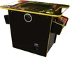 A retro arcade game table with various classic game graphics on its surface. Produktbild-Vorschau