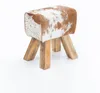 Design Sgabello Turnbock in pelle di capra marrone / bianco Anteprima dell’immagine prodotto 6