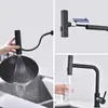 A collage of images showing a black kitchen faucet in use. Náhled obrázku produktu