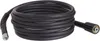 A coiled black pressure washer hose with connectors on both ends, isolated on a white background. Anteprima dell’immagine prodotto