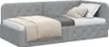 vidaXL Rohový rám postele Svetlošedá 100 x 200 cm Tkanina Náhľad obrázku produktu 3