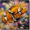 Coloray Uhr auf Leinwand 30x30 cm Wand Uhr Dekoration Produktbild-Vorschau 1
