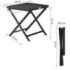 Casaria 2 Tabourets pliants en polyrotin noir 44x40x44cm Voir les images du produit 4