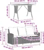 vidaXL Gartensofa 3-Sitzer mit Kissen & Tisch Grau Poly Produktbild-Vorschau 7