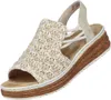 Rieker Damen Keil-Sandaletten Beige Voir les images du produit 1