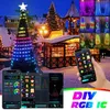 Smart LED Weihnachtsbaum Lichterkette mit Stern Spitze RGB Produktbild-Vorschau 4