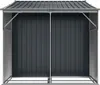A front view of an empty metal shed with two doors. Náhľad obrázku produktu