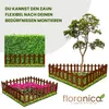 Floranica 4 Stk. Zierzaun aus Holz 100 x 20 cm Braun Produktbild-Vorschau 4