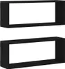 vidaXL Wandregale mit Regal 2 pcs Schwarz Eichen-Optik 60 x Produktbild-Vorschau 1