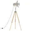 vidaXL Lampada da terra treppiede in legno massiccio di Anteprima dell’immagine prodotto 1