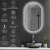 HOKO Miroir de salle de bain 50x90cm anti-buée Miroir mural Voir les images du produit 23