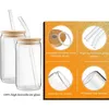 4er Set Transparenter Glasbecher 500ml mit Deckel Strohhalm Produktbild-Vorschau 10