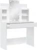 Tavolino con luci LED bianco 96x40x142 cm Anteprima dell’immagine prodotto 9