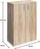 CASARIA® Mobiletto Ingresso Vela a 2 Ante con Ripiani Anteprima dell’immagine prodotto 8