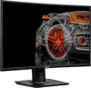A computer monitor displaying a wireframe rendering of a car. Produktbild-Vorschau