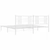 Bettgestell mit Kopfteil Metall Weiß 200x200 cm Produktbild-Vorschau 6