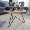 A coffee table with decorative items on it, placed in a living room setting with a sofa in the background. Náhled obrázku produktu