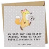 Mr. & Mrs. Panda Grußkarte Fußballtrainerin Herz - Grau Produktbild-Vorschau 1