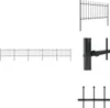 vidaXL Gartenzaun mit Speerspitzen Stahl 8,5 x 1 m Schwarz Produktbild-Vorschau 1