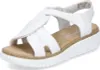 Rieker Damen Sandalen Keilsandaletten Modeschuhe weiß 38 Produktbild-Vorschau 28