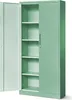 An open metal cabinet with shelves. Anteprima dell’immagine prodotto