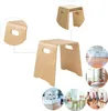Hocker - Braun lackiert - Birkenschichtholz - stapelbar Produktbild-Vorschau 10