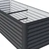A close-up, studio shot of a dark grey metal raised garden bed. Podgląd zdjęcia produktu