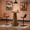 Bartisch, 95 cm hoher runder Stehtisch mit Metallfußstütze, Produktbild-Vorschau 11