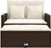vidaXL Sofa ogrodowa z poduszkami 2-osobowa brązowa z Podgląd zdjęcia produktu 5