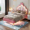 Jugendbett 90x200 Prinzessinnen Bett, LED Bett mit Produktbild-Vorschau 8