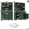 Premium Küchenschrank Buffetschrank Landhaus, 104x40x180cm Produktbild-Vorschau 7